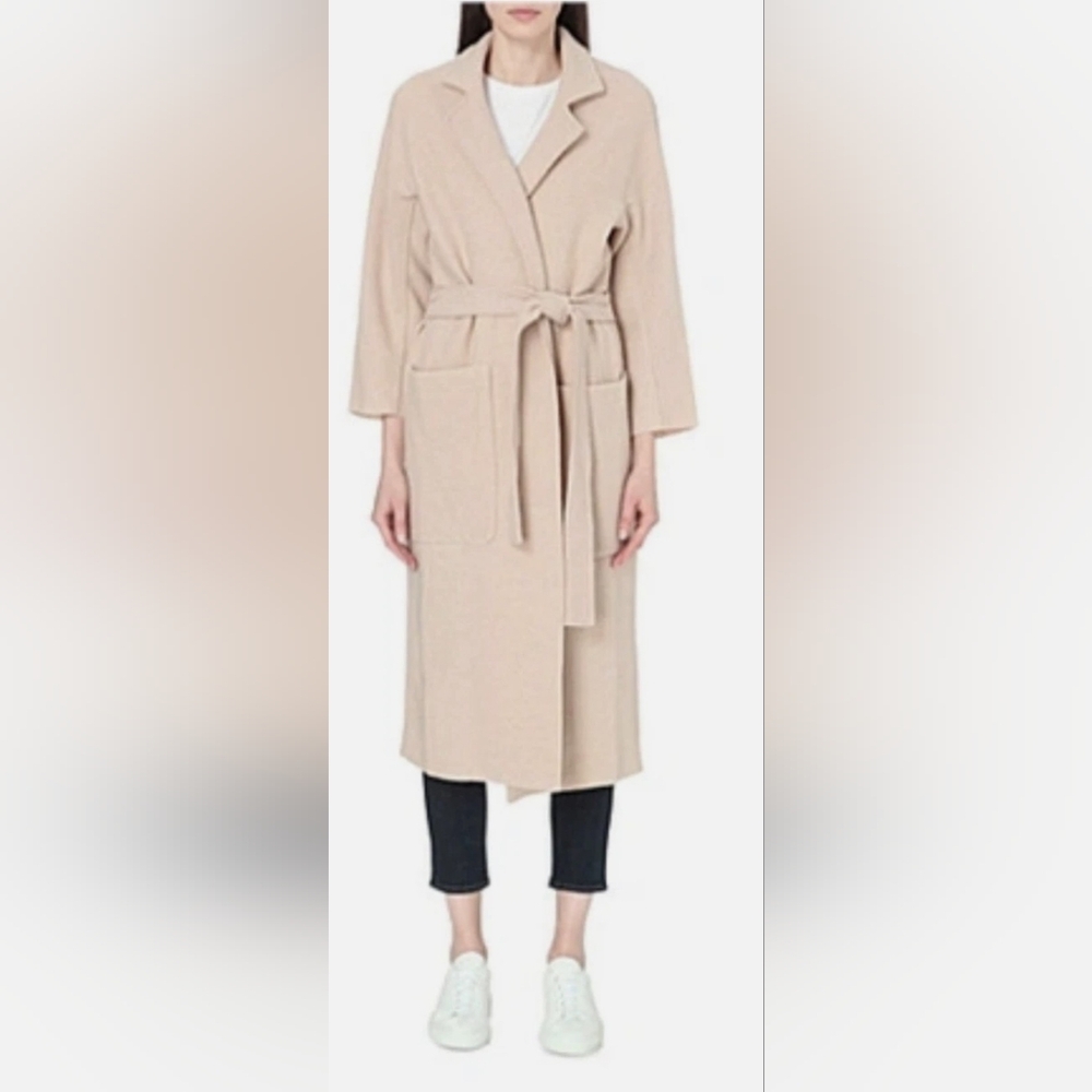 Maje Blush Virgin Wool Coat